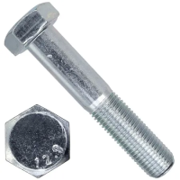 Болт шестигранный с неполной резьбой М12х60 DIN 931 класс прочности 12.9 оцинкованная сталь